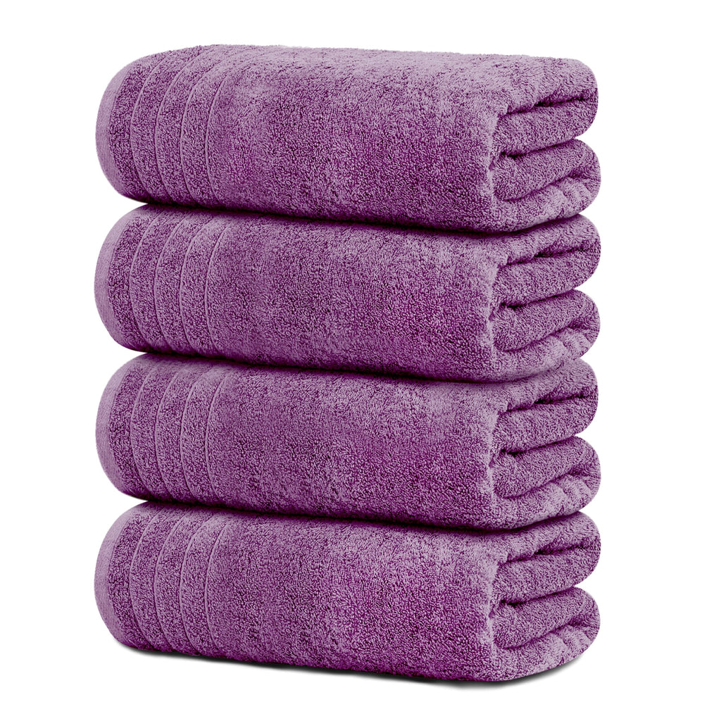 Tens Towels 4 Pack Dark Grey 100% Cotton Extra Large Bath Towels 30×60 Inch Quick Dry Soft Towels
