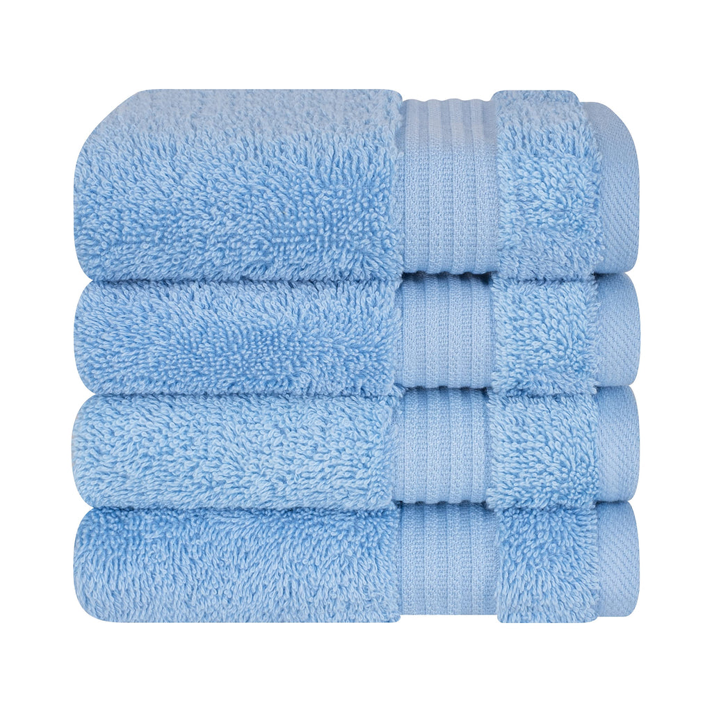 Cotton Paradise 100% Cotton Turkish Towel Set, Soft Absorbent Quick Dry, 6 Piece Towel Set, Snow White