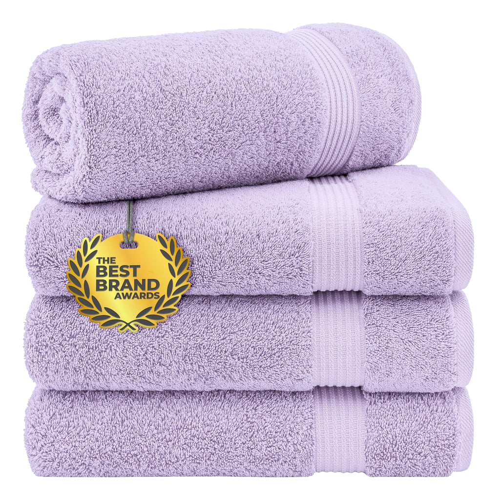 Cotton Paradise 100% Cotton Turkish Towel Set, Soft Absorbent Quick Dry, 6 Piece Towel Set, Snow White