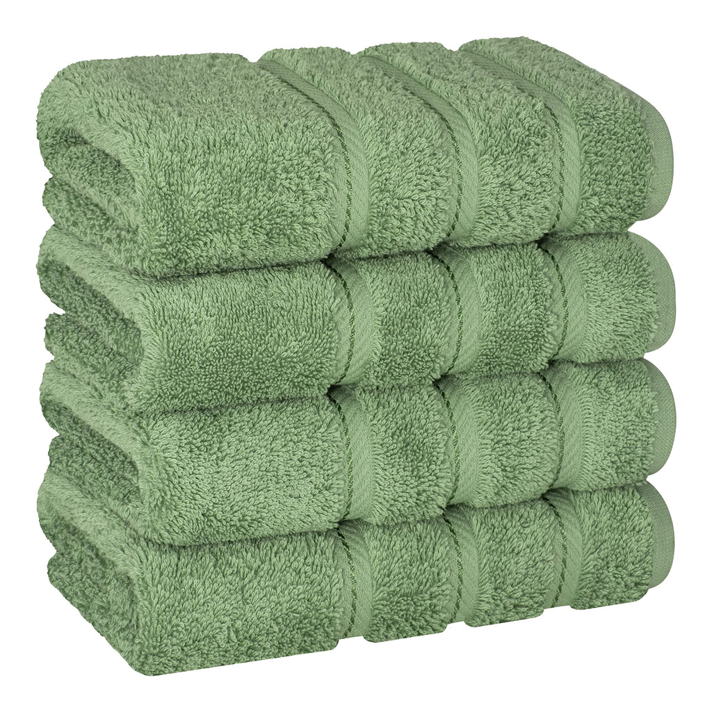 American Soft Linen Luxury 6 Piece Towel Set, 2 Bath Towels 2 Hand Towel 2 Washcloths, 600 GSM 100% Cotton Turkish Towels for Bathroom, Black Towel Sets