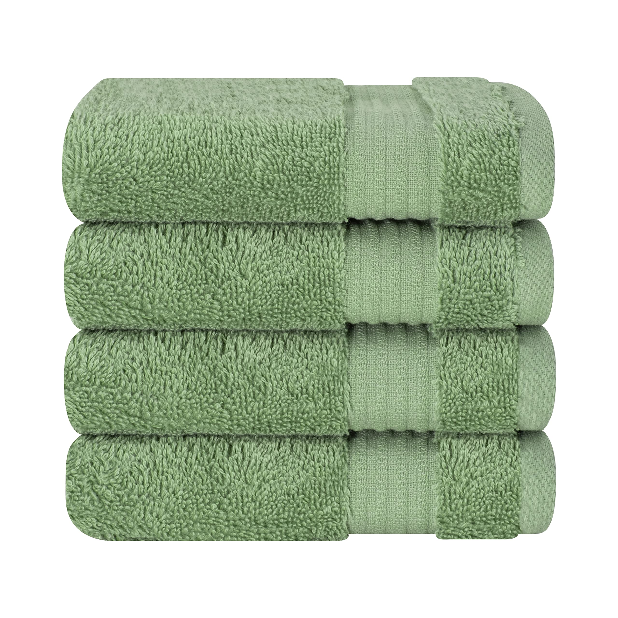 Cotton Paradise 100% Cotton Turkish Towel Set, Soft Absorbent Quick Dry, 6 Piece Towel Set, Snow White