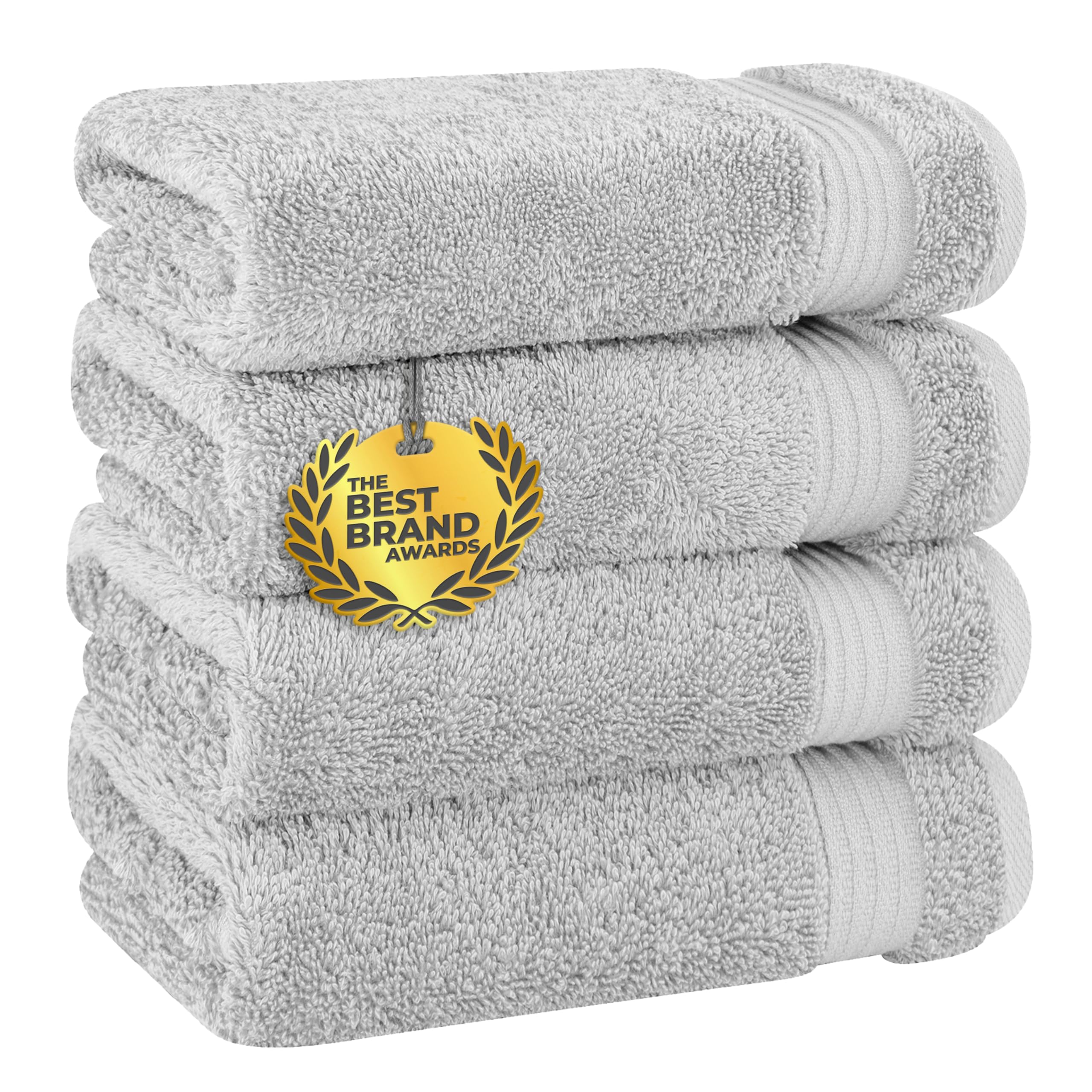 Cotton Paradise 100% Cotton Turkish Towel Set, Soft Absorbent Quick Dry, 6 Piece Towel Set, Beige
