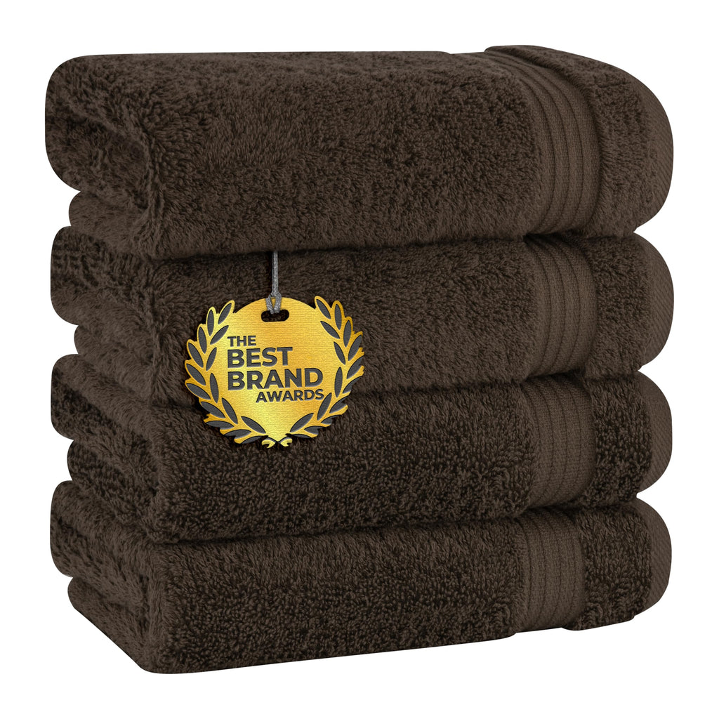 Cotton Paradise 100% Cotton Turkish Towel Set, Soft Absorbent Quick Dry, 6 Piece Towel Set, Snow White