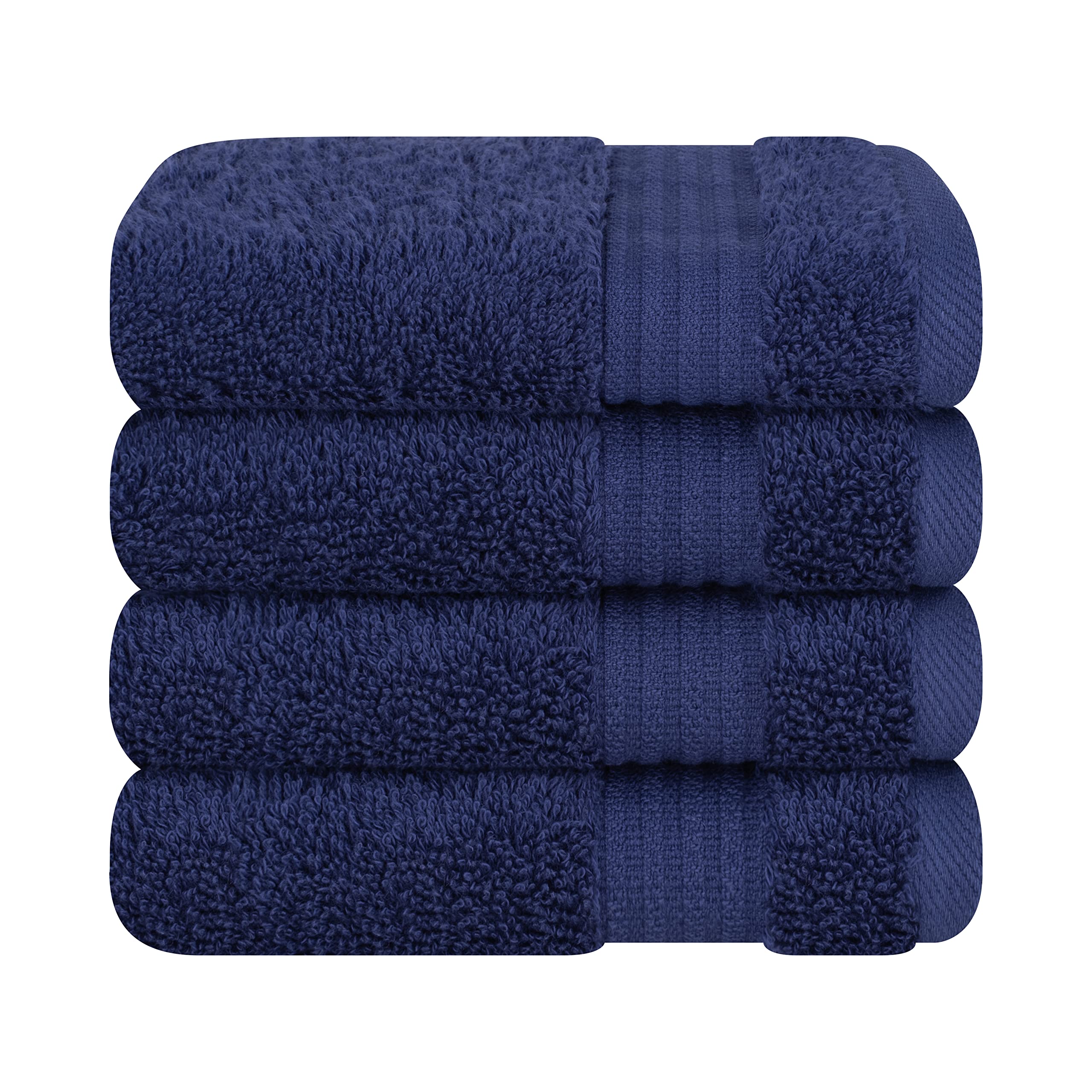 Cotton Paradise 100% Cotton Turkish Towel Set, Soft Absorbent Quick Dry, 6 Piece Towel Set, Navy Blue