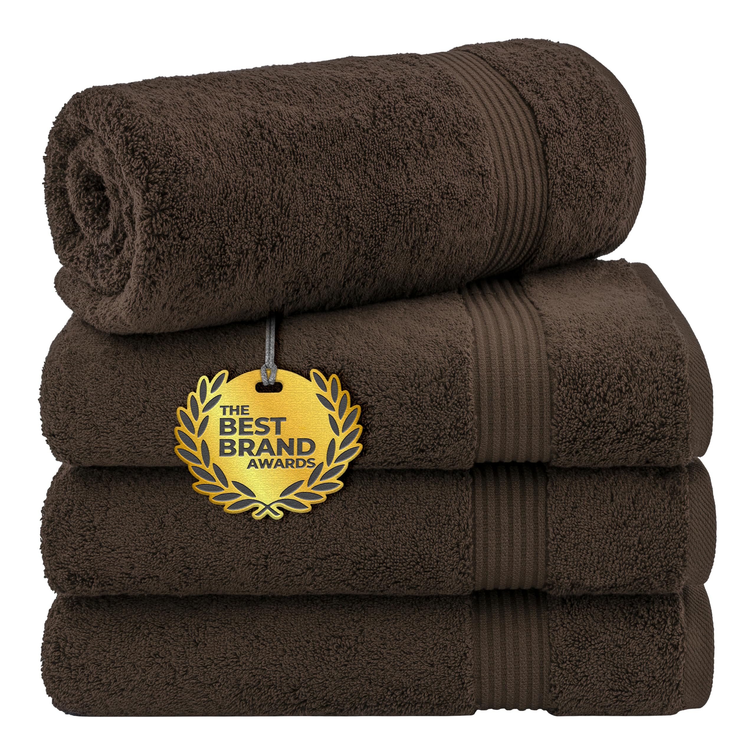 Cotton Paradise 100% Cotton Turkish Towel Set, Soft Absorbent Quick Dry, 6 Piece Towel Set, Snow White