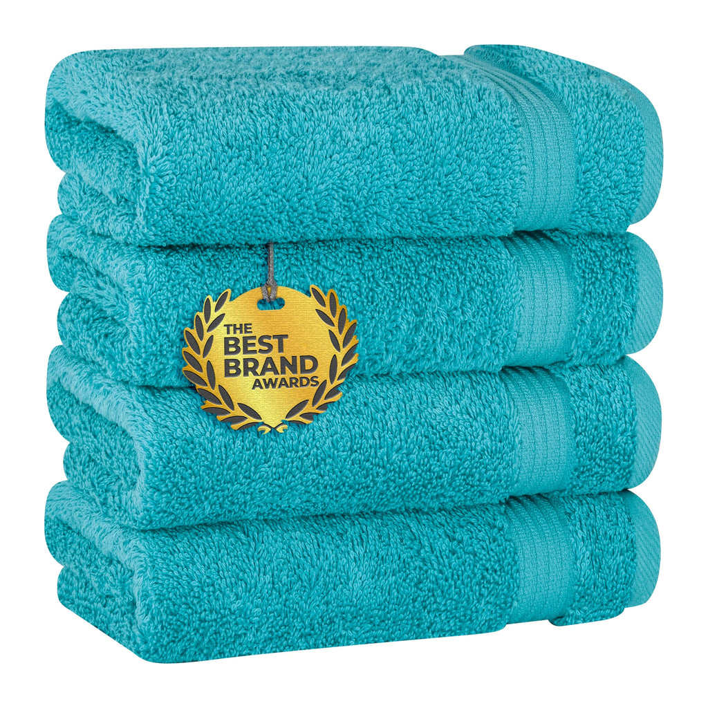 Cotton Paradise 100% Cotton Turkish Towel Set, Soft Absorbent Quick Dry, 6 Piece Towel Set, Snow White