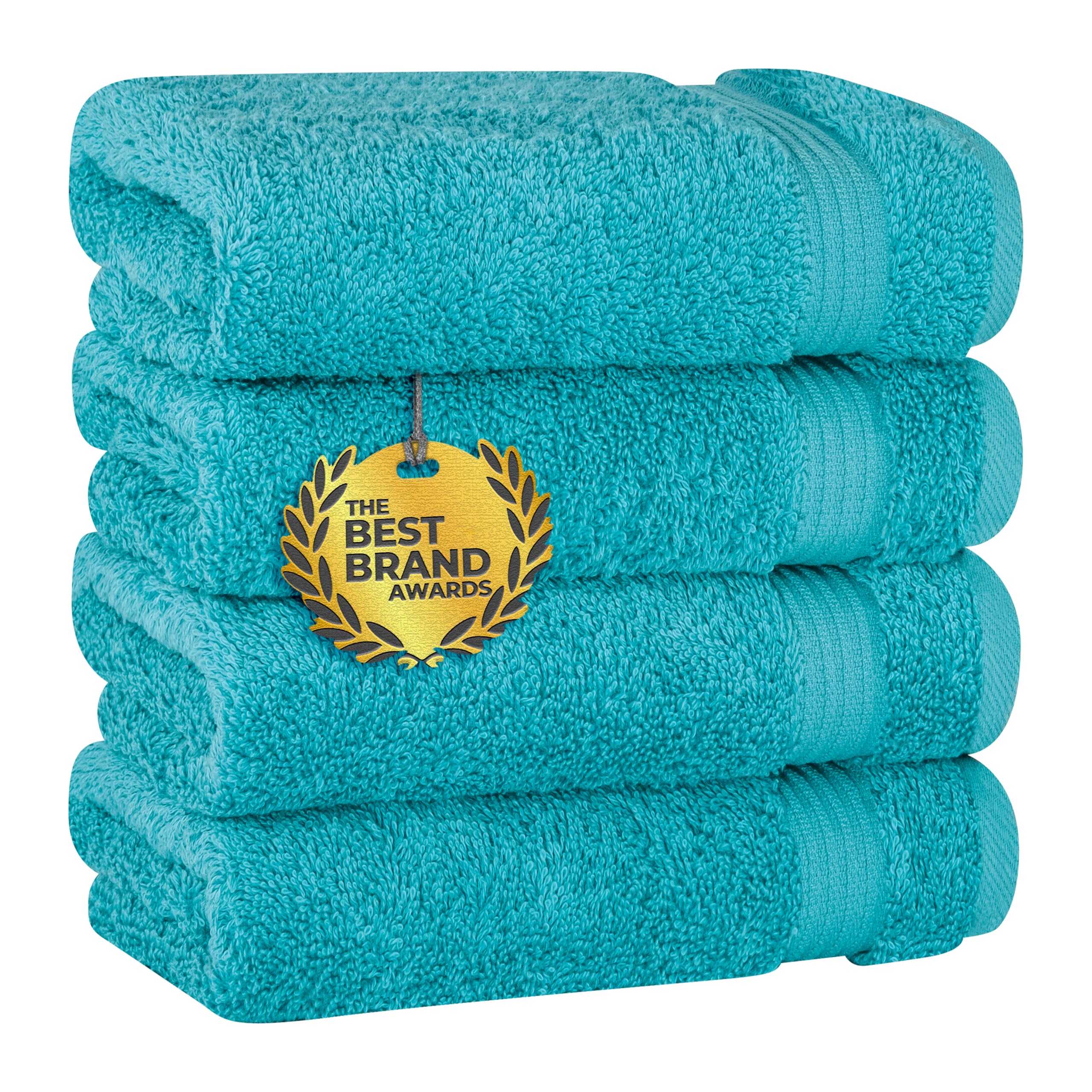 Cotton Paradise 100% Cotton Turkish Towel Set, Soft Absorbent Quick Dry, 6 Piece Towel Set, Snow White
