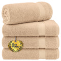Cotton Paradise 100% Cotton Turkish Towel Set, Soft Absorbent Quick Dry, 6 Piece Towel Set, Snow White