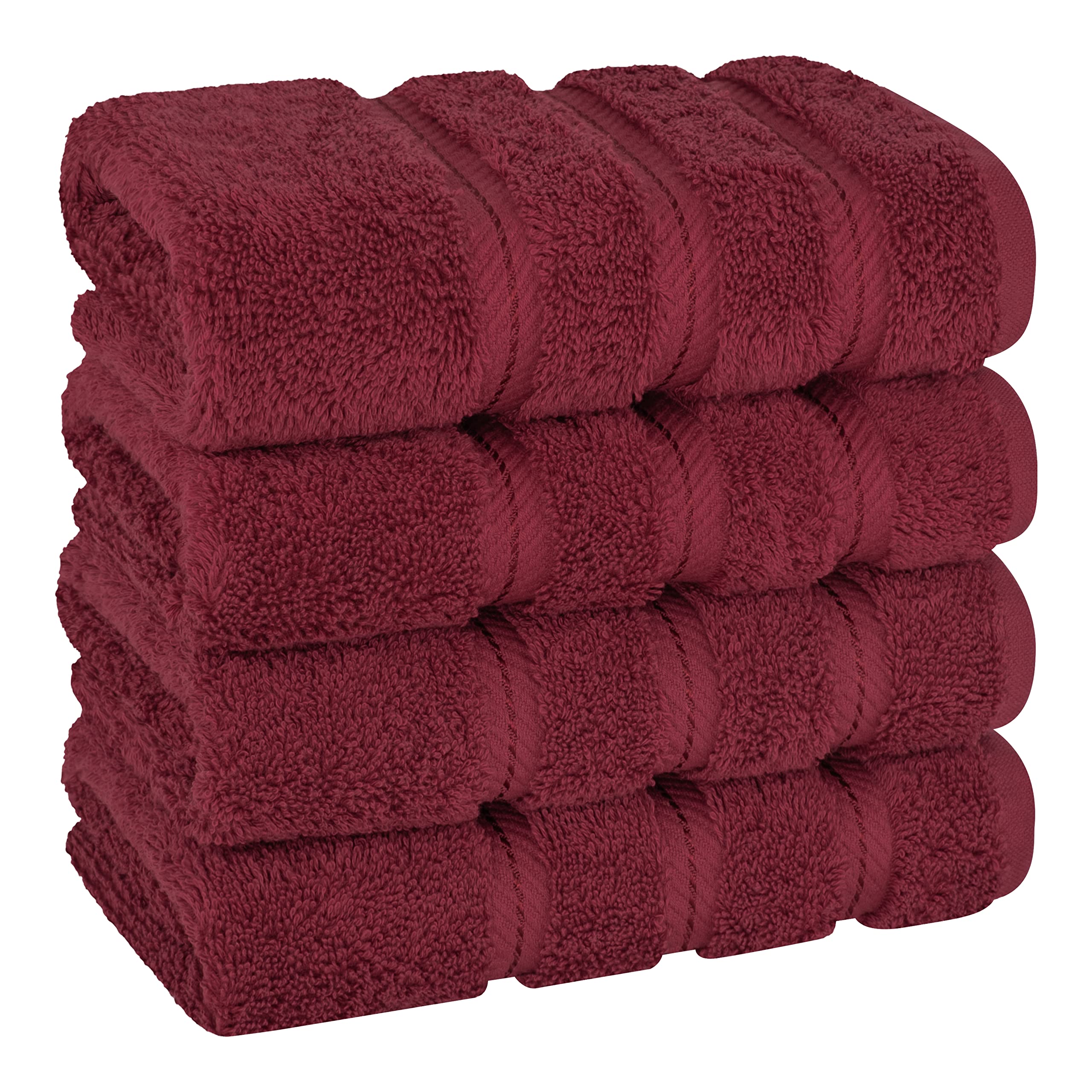 American Soft Linen Luxury 6 Piece Towel Set, 2 Bath Towels 2 Hand Towel 2 Washcloths, 600 GSM 100% Cotton Turkish Towels for Bathroom, Black Towel Sets