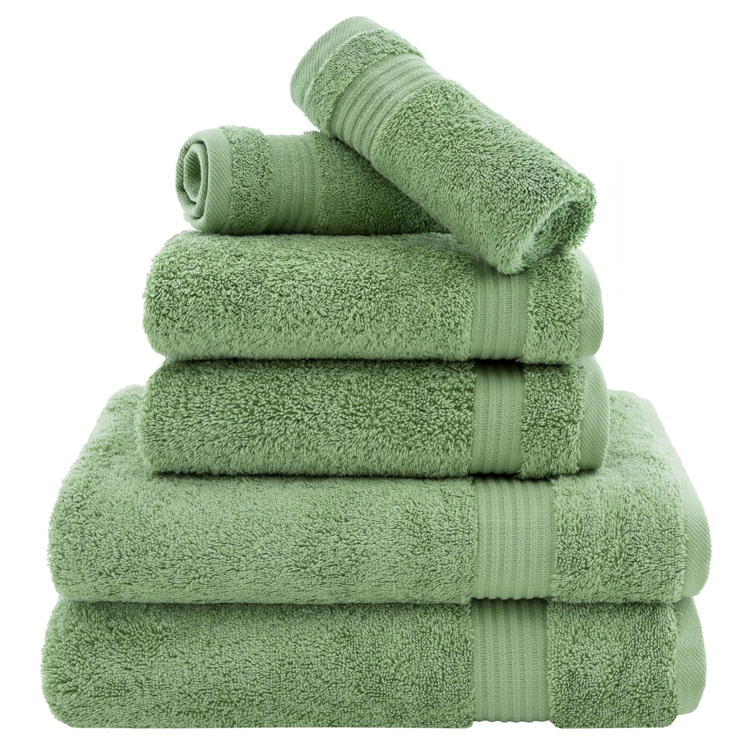Cotton Paradise 100% Cotton Turkish Towel Set, Soft Absorbent Quick Dry, 6 Piece Towel Set, Beige