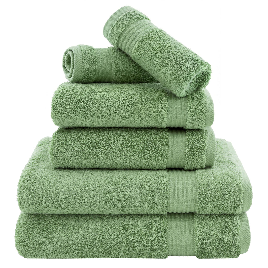 Cotton Paradise 100% Cotton Turkish Towel Set, Soft Absorbent Quick Dry, 6 Piece Towel Set, Navy Blue