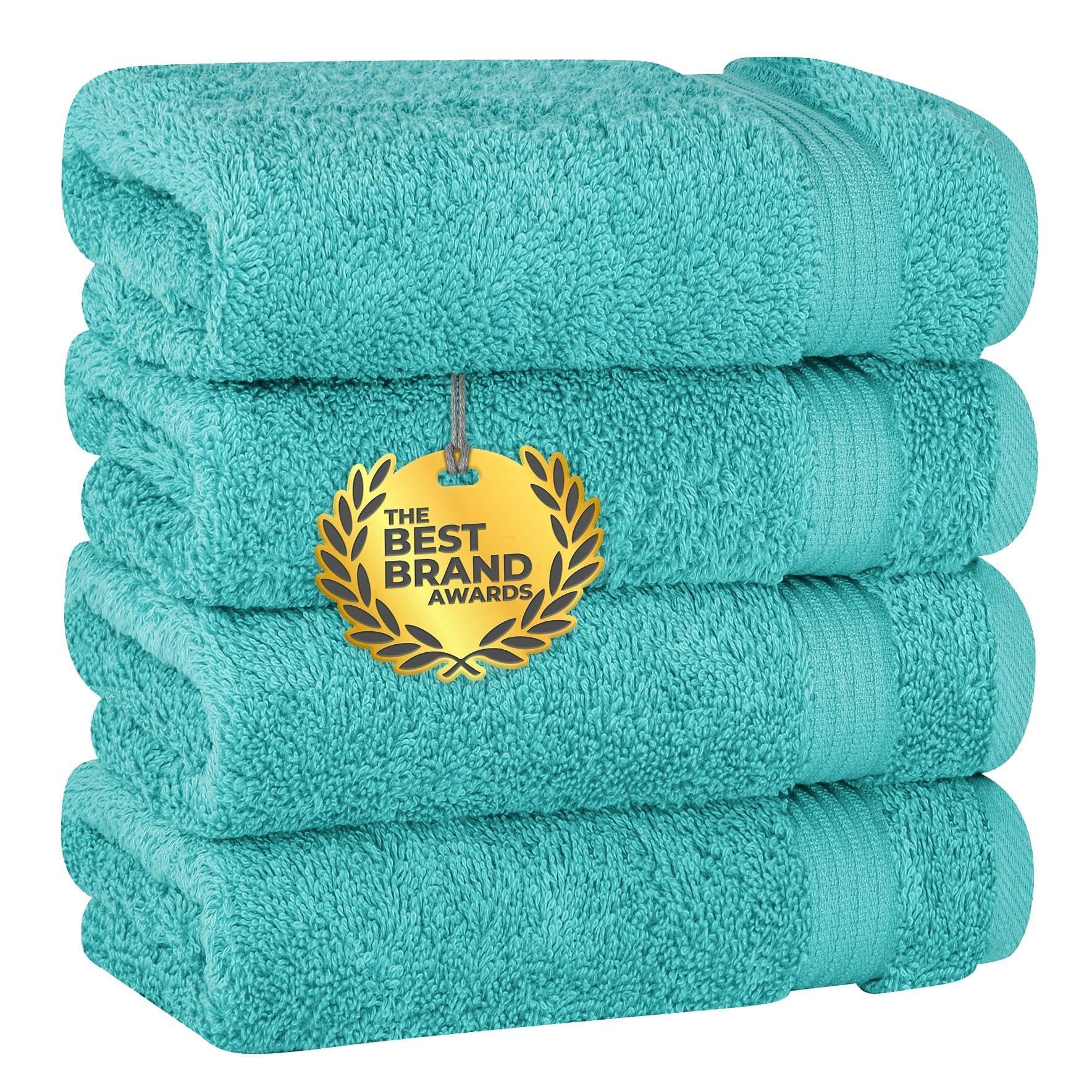 Cotton Paradise 100% Cotton Turkish Towel Set, Soft Absorbent Quick Dry, 6 Piece Towel Set, Snow White