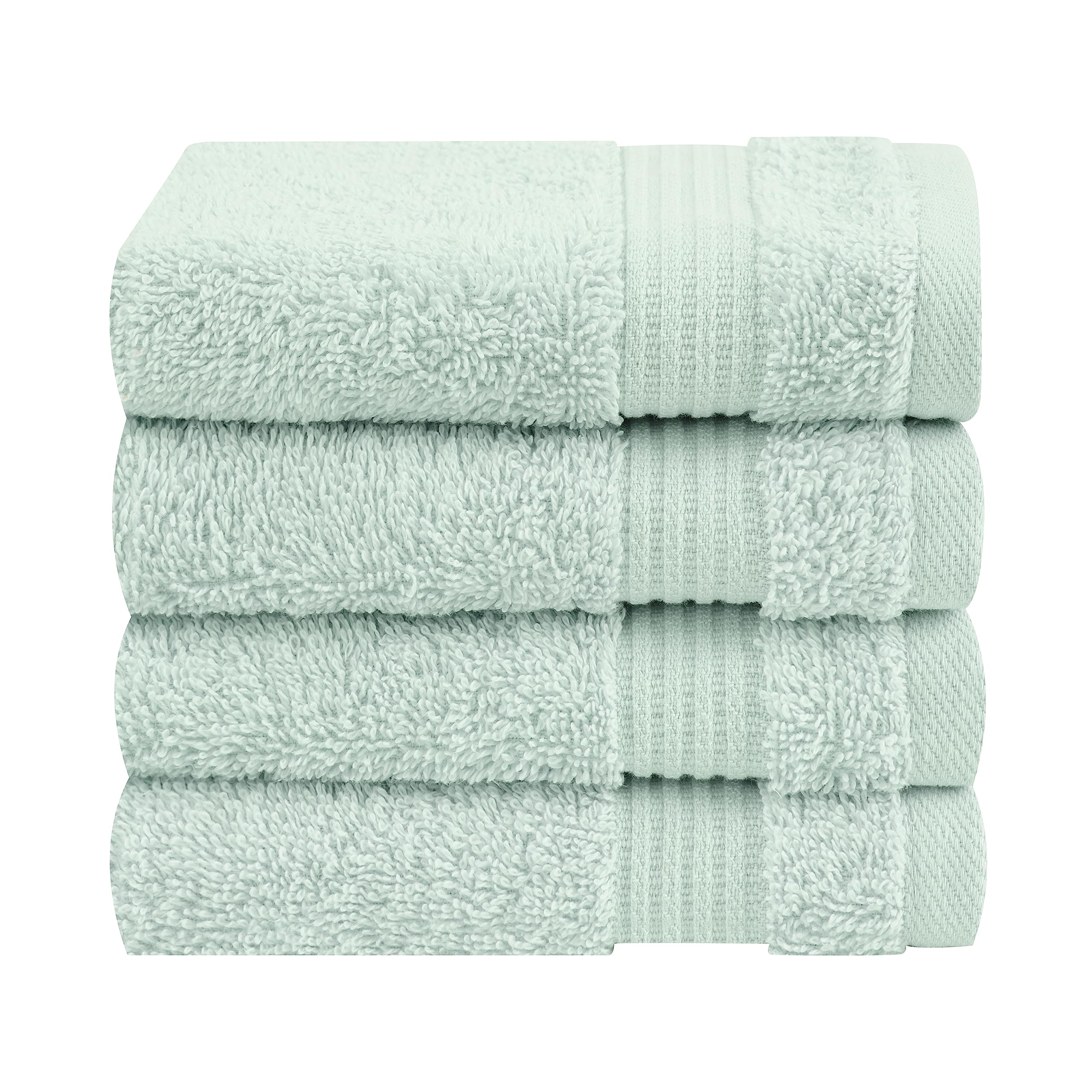 Cotton Paradise 100% Cotton Turkish Towel Set, Soft Absorbent Quick Dry, 6 Piece Towel Set, Snow White