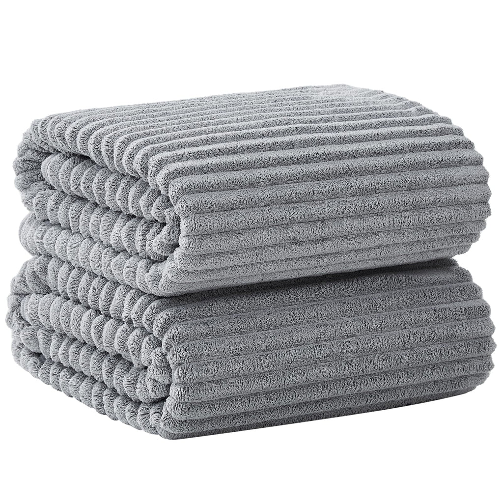 Extra Large Bath Towel Set of 6 (40"x80"),Oversized Bath Sheet Super Soft Highly Absorbent Microfibers Quick Dry Luxury Shower Towel for Bathroom Spa Gym Hotel Yoga (Charcoal Gray, 6Piece)