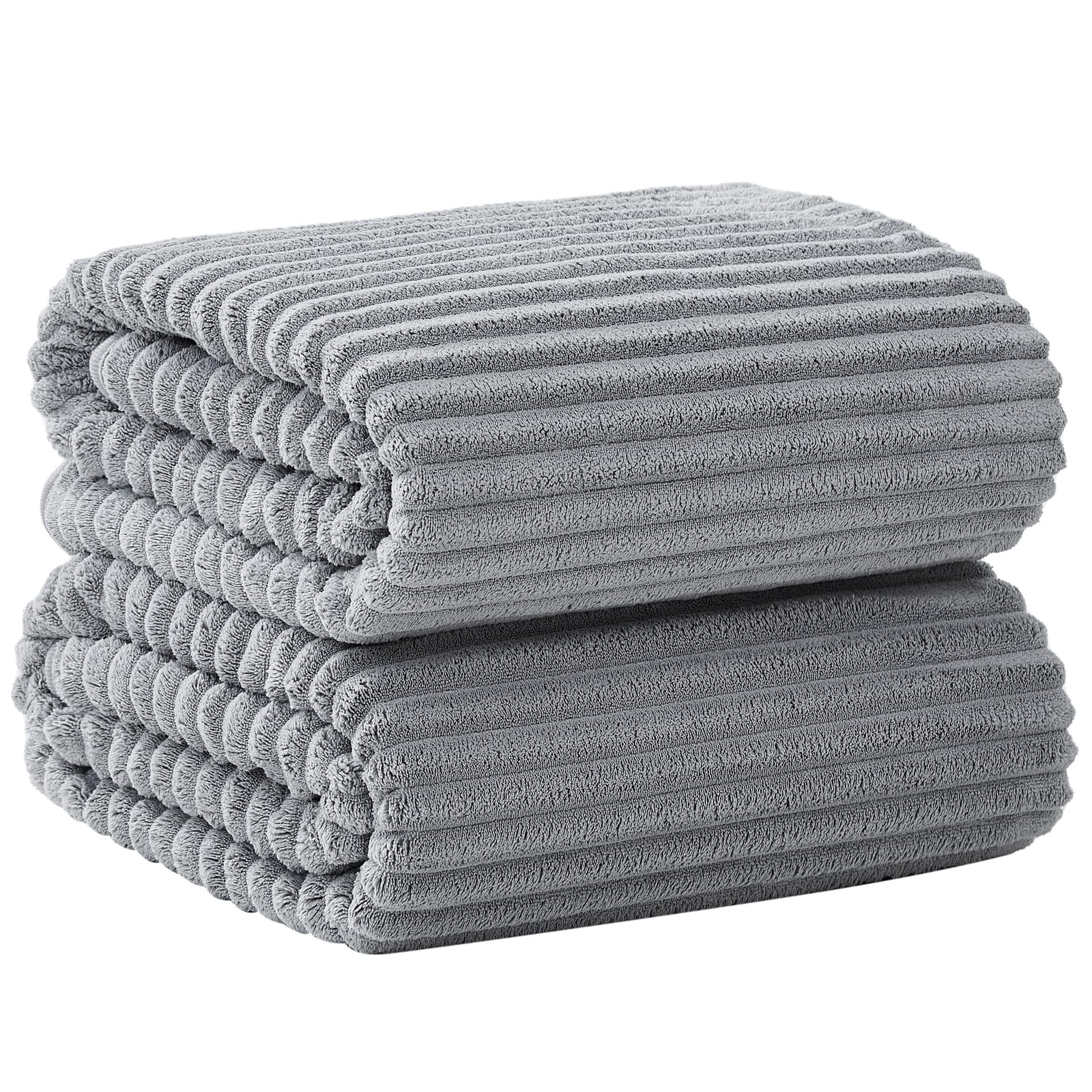 Extra Large Bath Towel Set of 6 (40"x80"),Oversized Bath Sheet Super Soft Highly Absorbent Microfibers Quick Dry Luxury Shower Towel for Bathroom Spa Gym Hotel Yoga (Charcoal Gray, 6Piece)