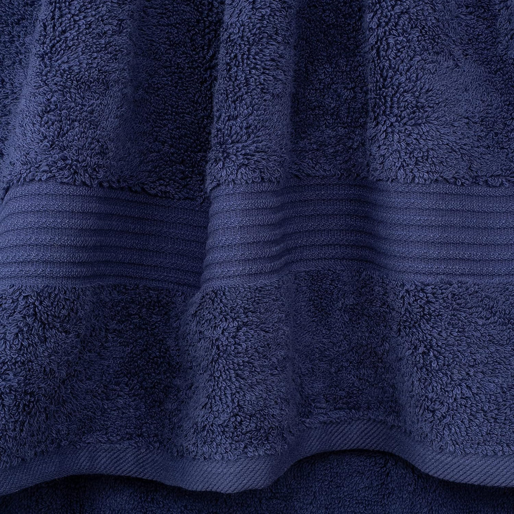 Cotton Paradise 100% Cotton Turkish Towel Set, Soft Absorbent Quick Dry, 6 Piece Towel Set, Navy Blue