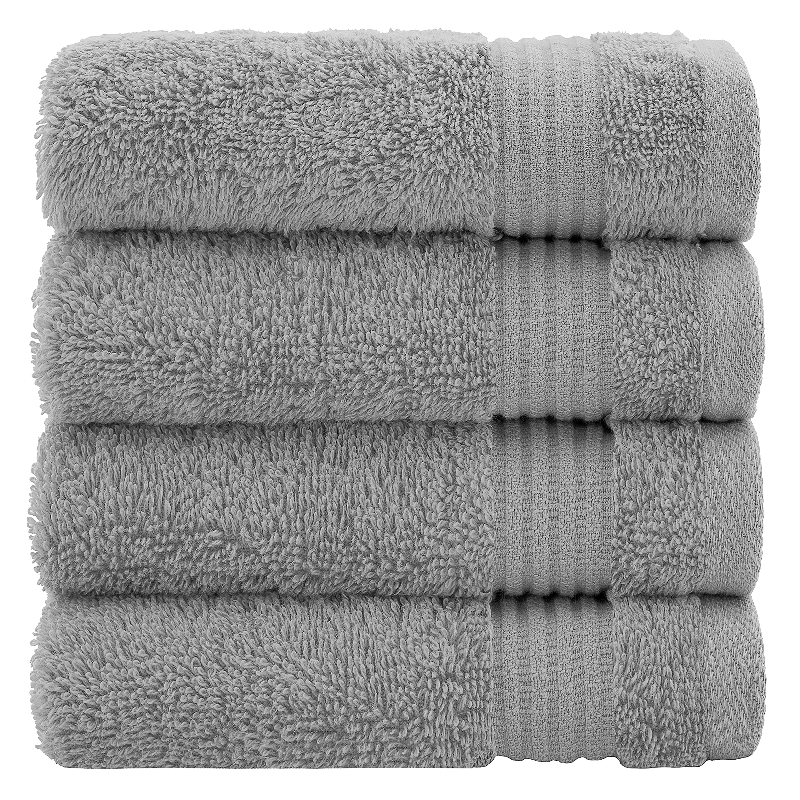 Cotton Paradise 100% Cotton Turkish Towel Set, Soft Absorbent Quick Dry, 6 Piece Towel Set, Snow White